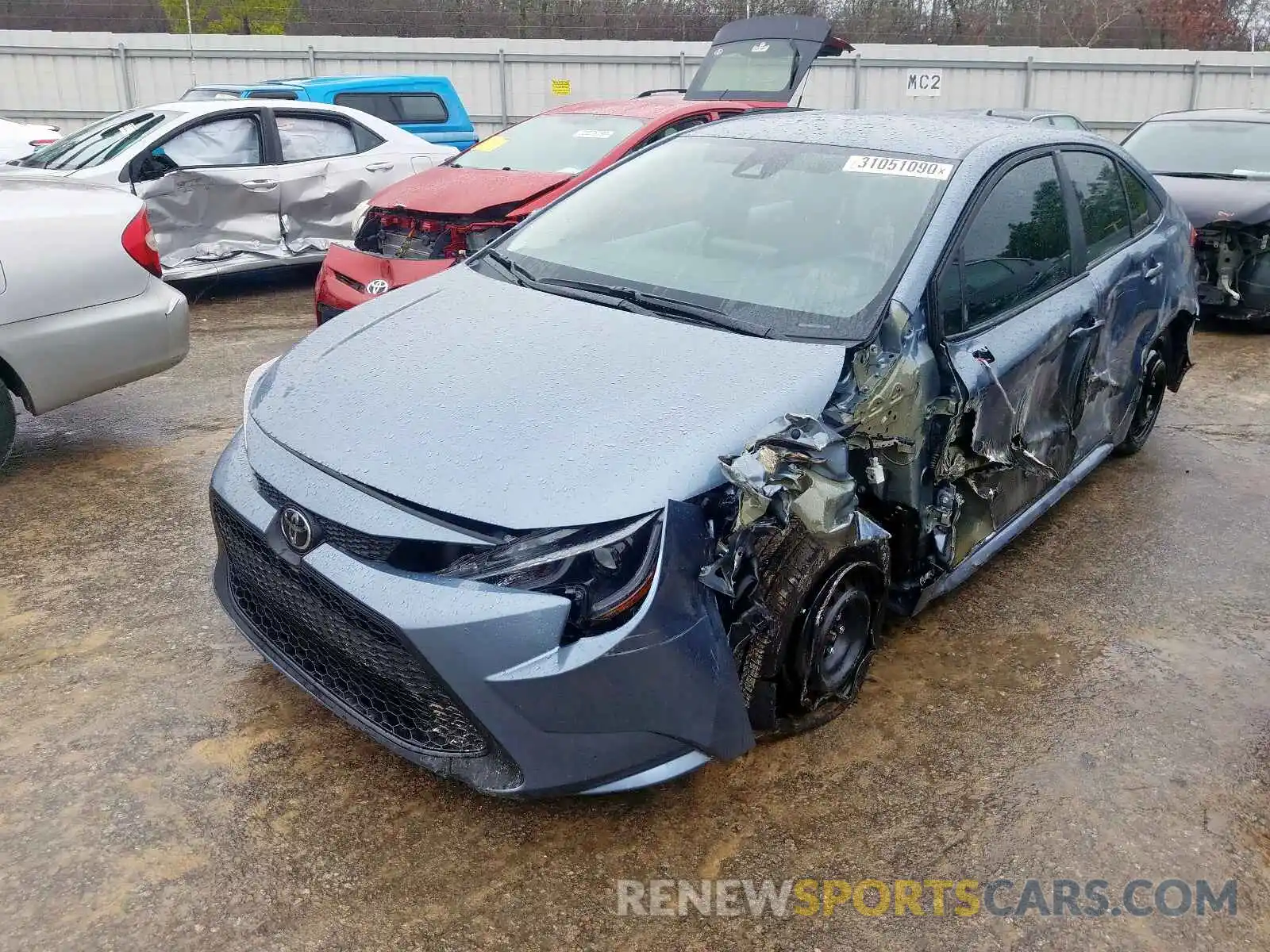 2 Photograph of a damaged car 5YFDPRAE0LP057918 TOYOTA COROLLA 2020