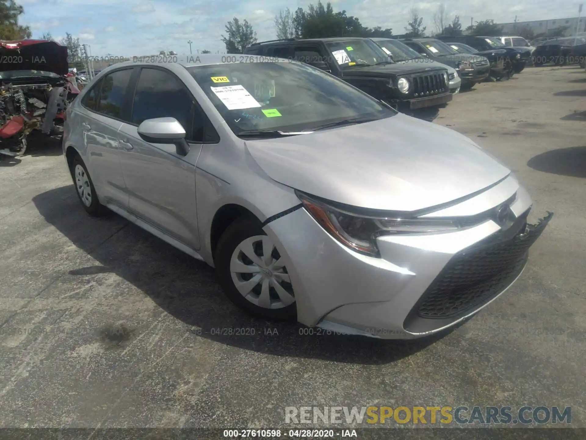 1 Photograph of a damaged car 5YFDPRAE0LP060656 TOYOTA COROLLA 2020