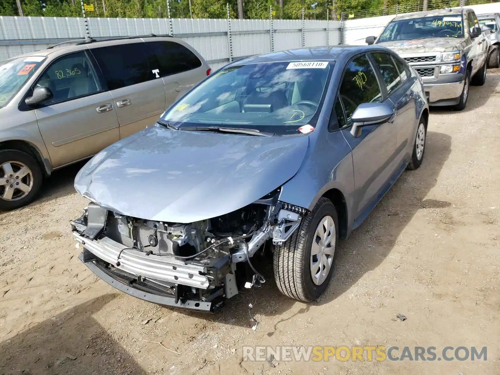 2 Photograph of a damaged car 5YFDPRAE0LP103571 TOYOTA COROLLA 2020