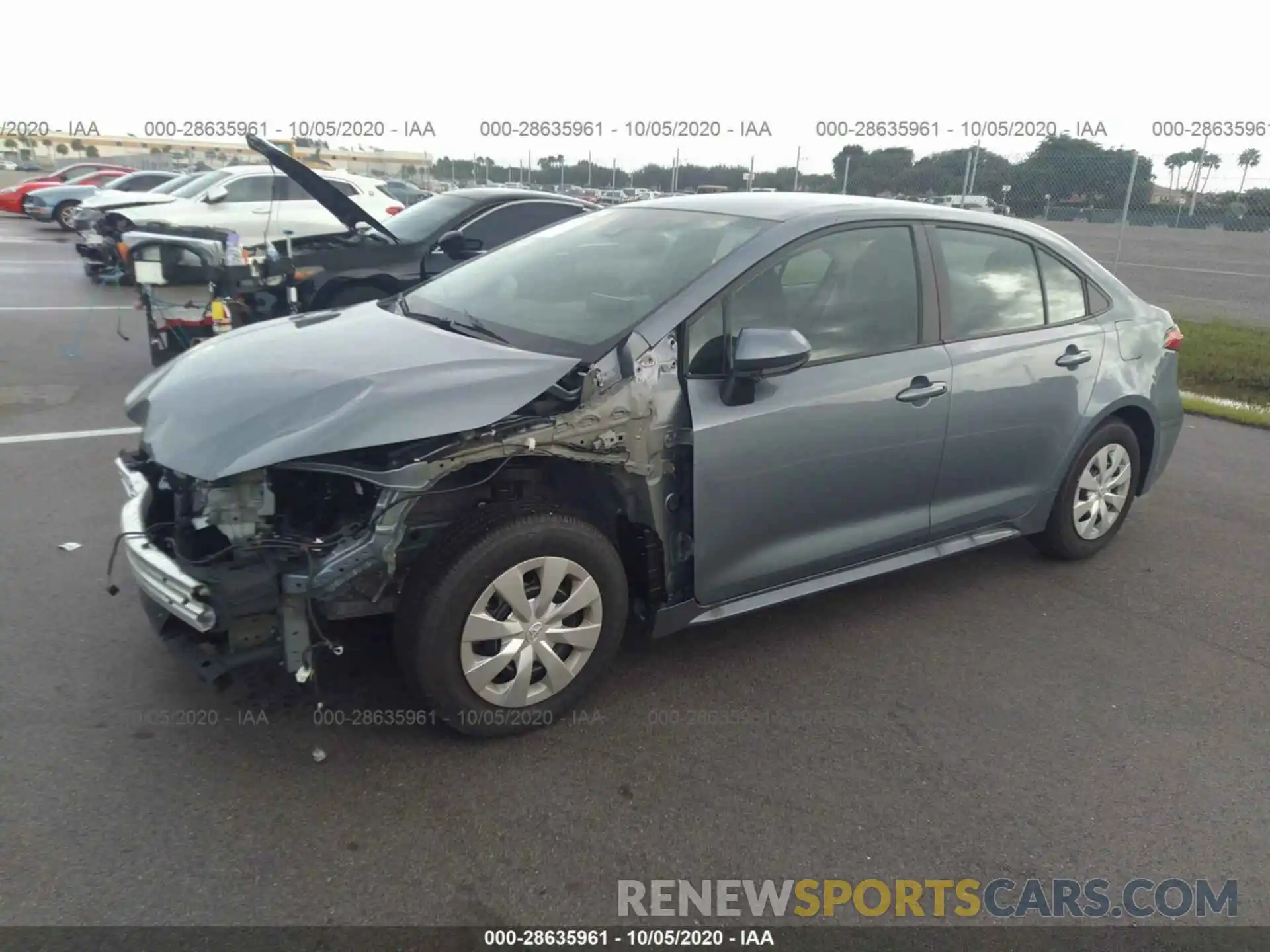 2 Photograph of a damaged car 5YFDPRAE0LP110603 TOYOTA COROLLA 2020