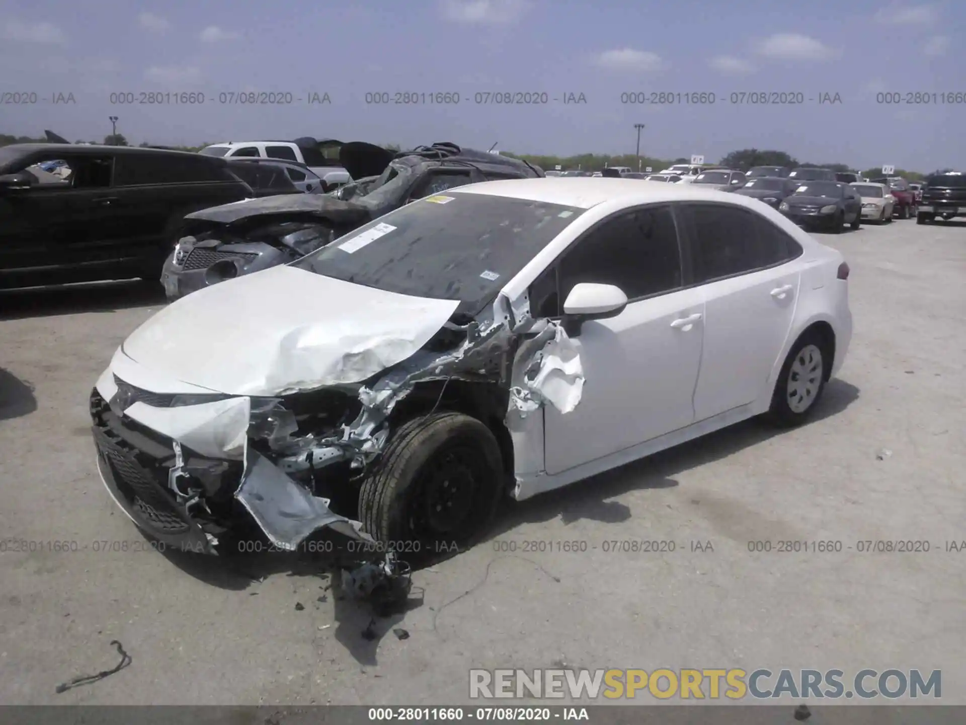 2 Photograph of a damaged car 5YFDPRAE0LP116112 TOYOTA COROLLA 2020