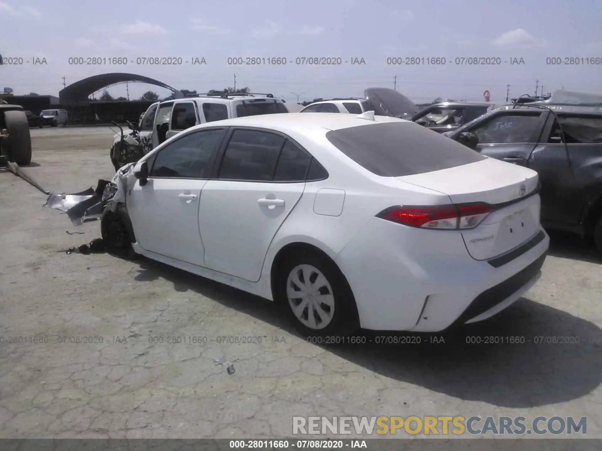 3 Photograph of a damaged car 5YFDPRAE0LP116112 TOYOTA COROLLA 2020