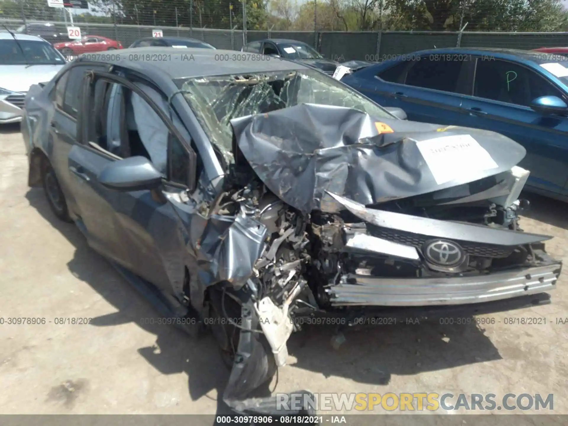 1 Photograph of a damaged car 5YFDPRAE1LP025172 TOYOTA COROLLA 2020