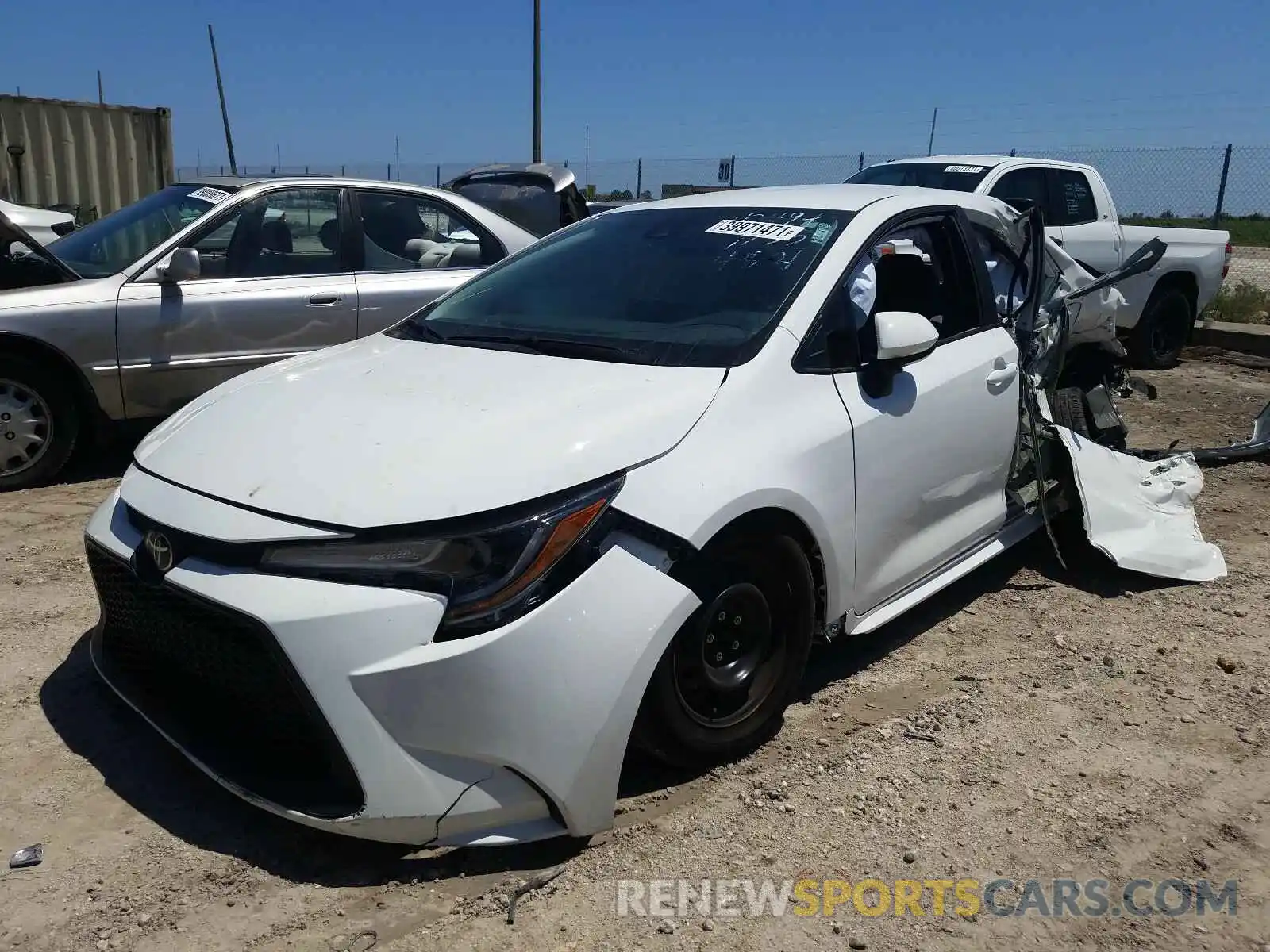 2 Photograph of a damaged car 5YFDPRAE1LP109735 TOYOTA COROLLA 2020