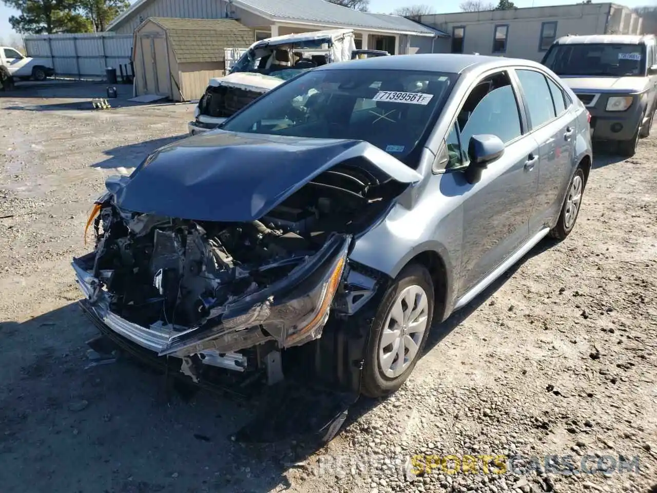 2 Photograph of a damaged car 5YFDPRAE1LP128737 TOYOTA COROLLA 2020