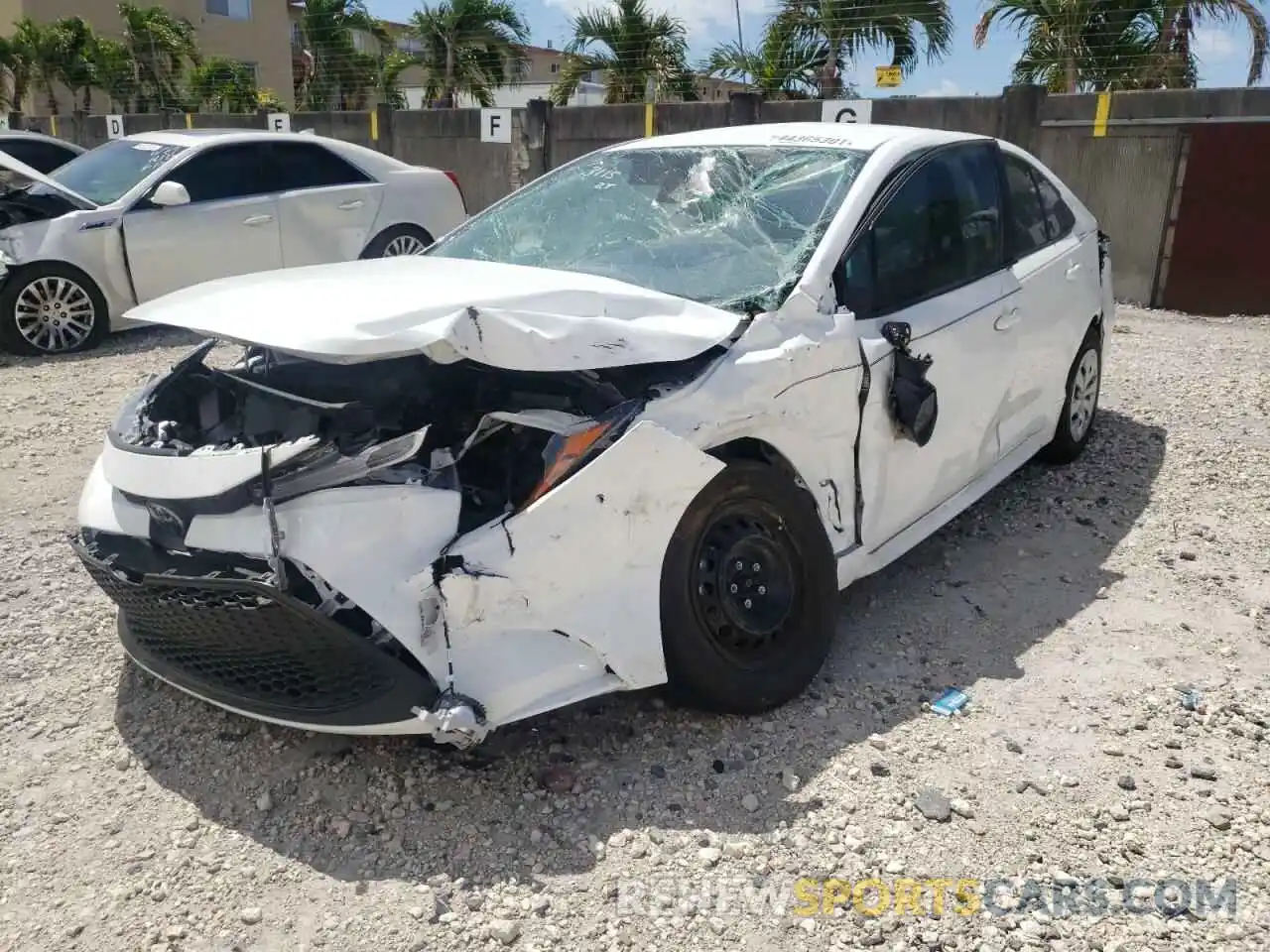 2 Photograph of a damaged car 5YFDPRAE2LP113115 TOYOTA COROLLA 2020