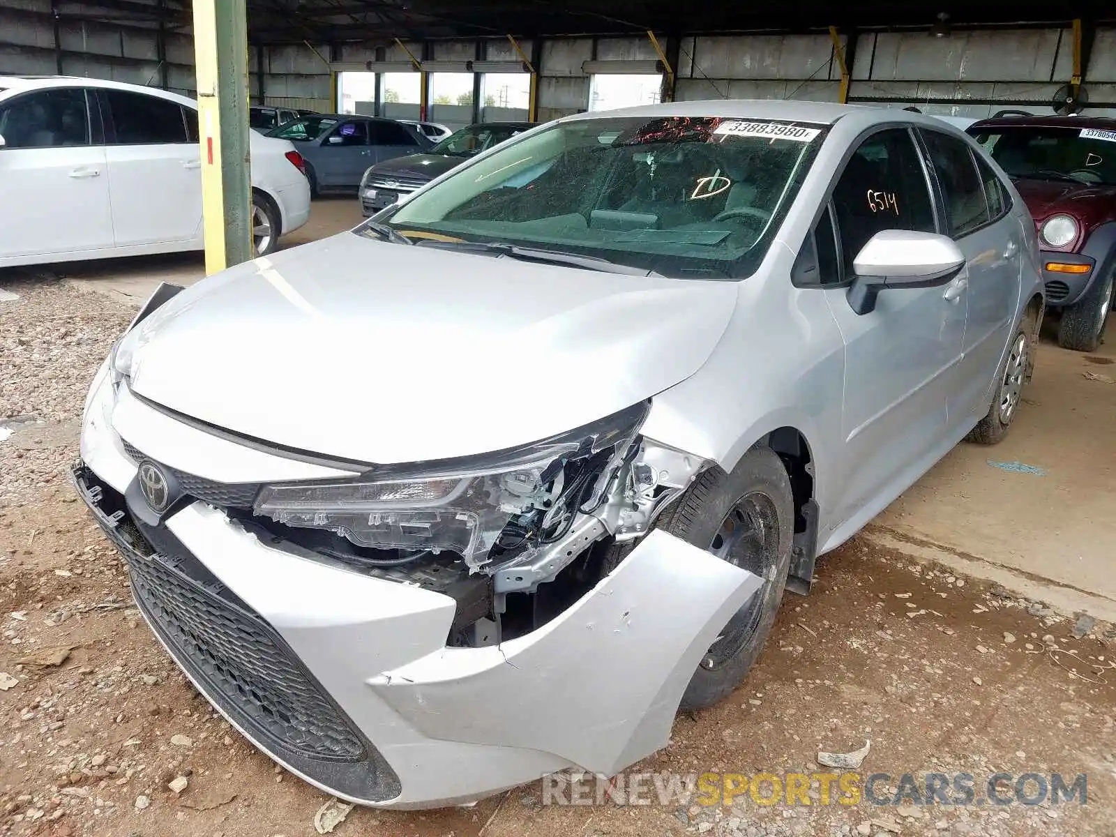 2 Photograph of a damaged car 5YFDPRAE3LP017431 TOYOTA COROLLA 2020