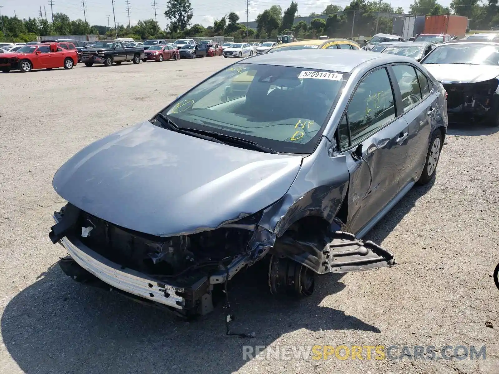 2 Photograph of a damaged car 5YFDPRAE3LP061493 TOYOTA COROLLA 2020