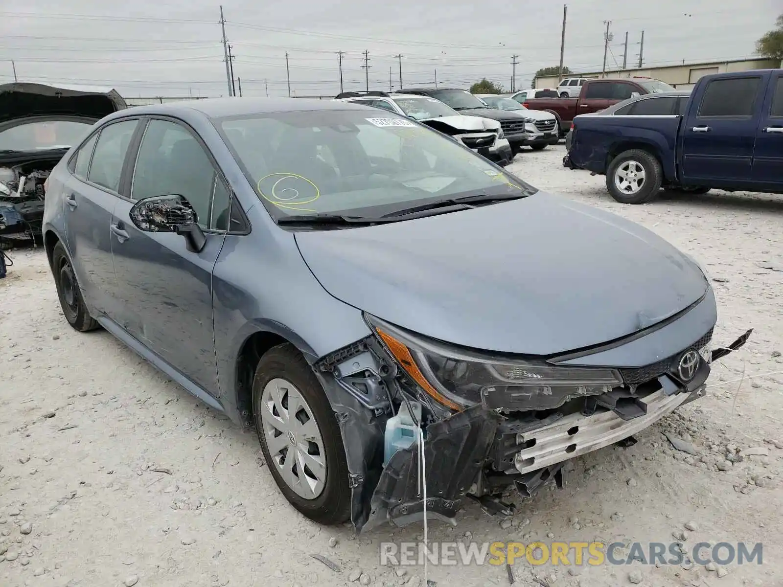 1 Photograph of a damaged car 5YFDPRAE3LP064782 TOYOTA COROLLA 2020