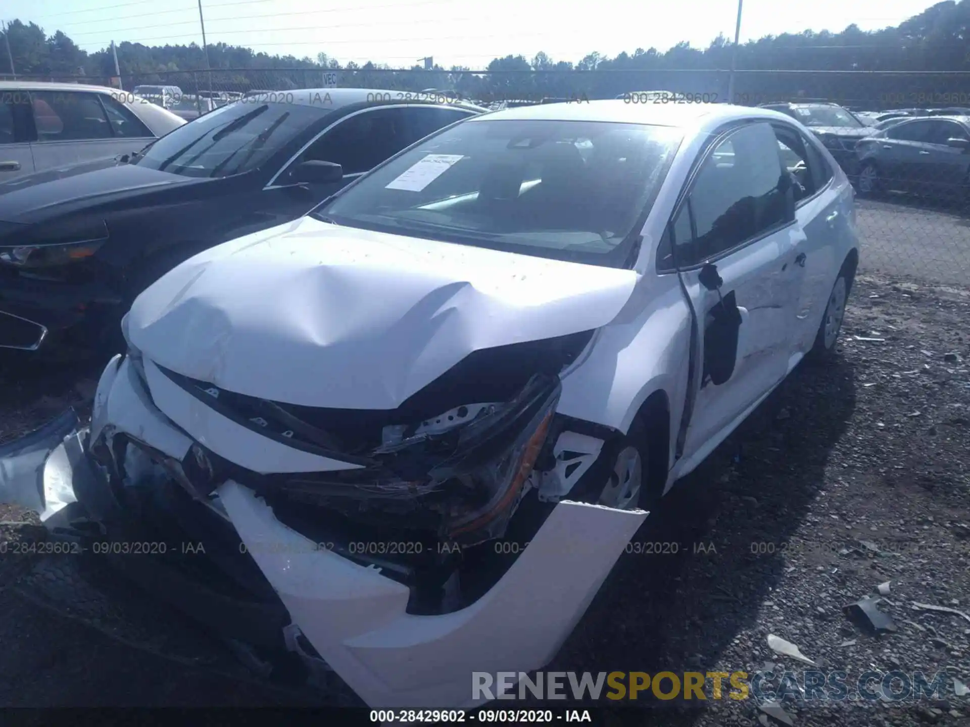 2 Photograph of a damaged car 5YFDPRAE3LP105637 TOYOTA COROLLA 2020