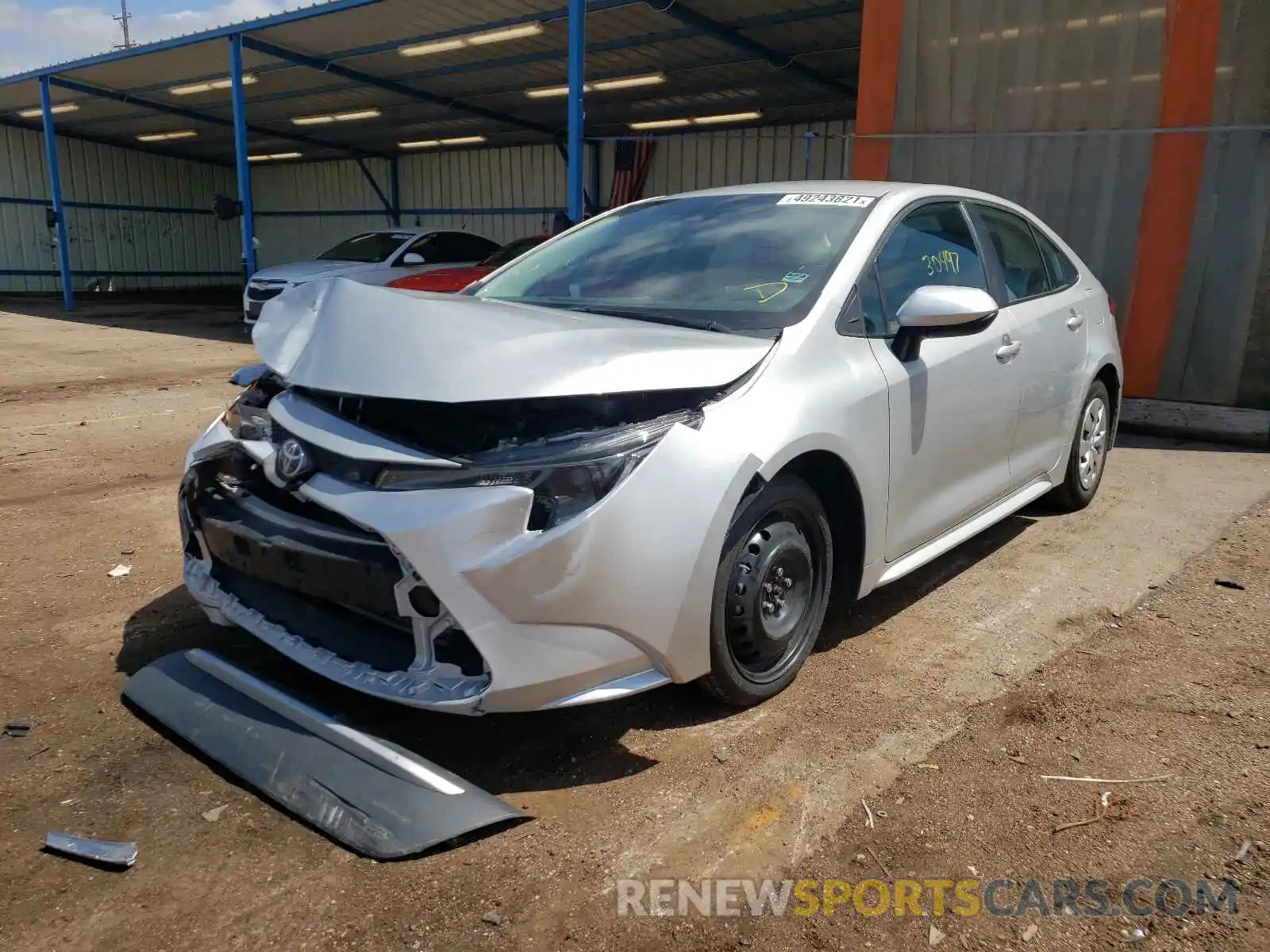 2 Photograph of a damaged car 5YFDPRAE3LP112829 TOYOTA COROLLA 2020