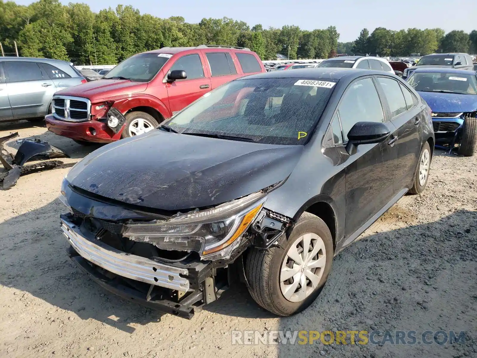 2 Photograph of a damaged car 5YFDPRAE3LP144678 TOYOTA COROLLA 2020