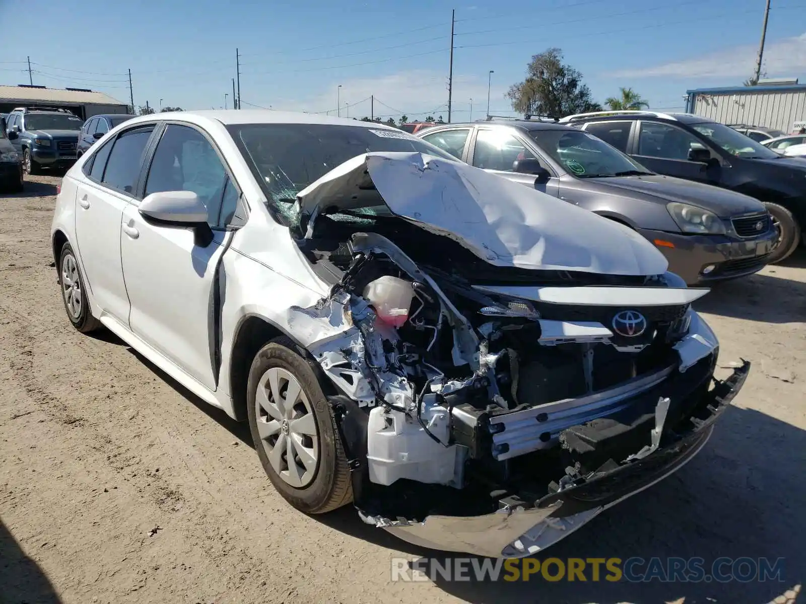 1 Photograph of a damaged car 5YFDPRAE4LP036649 TOYOTA COROLLA 2020