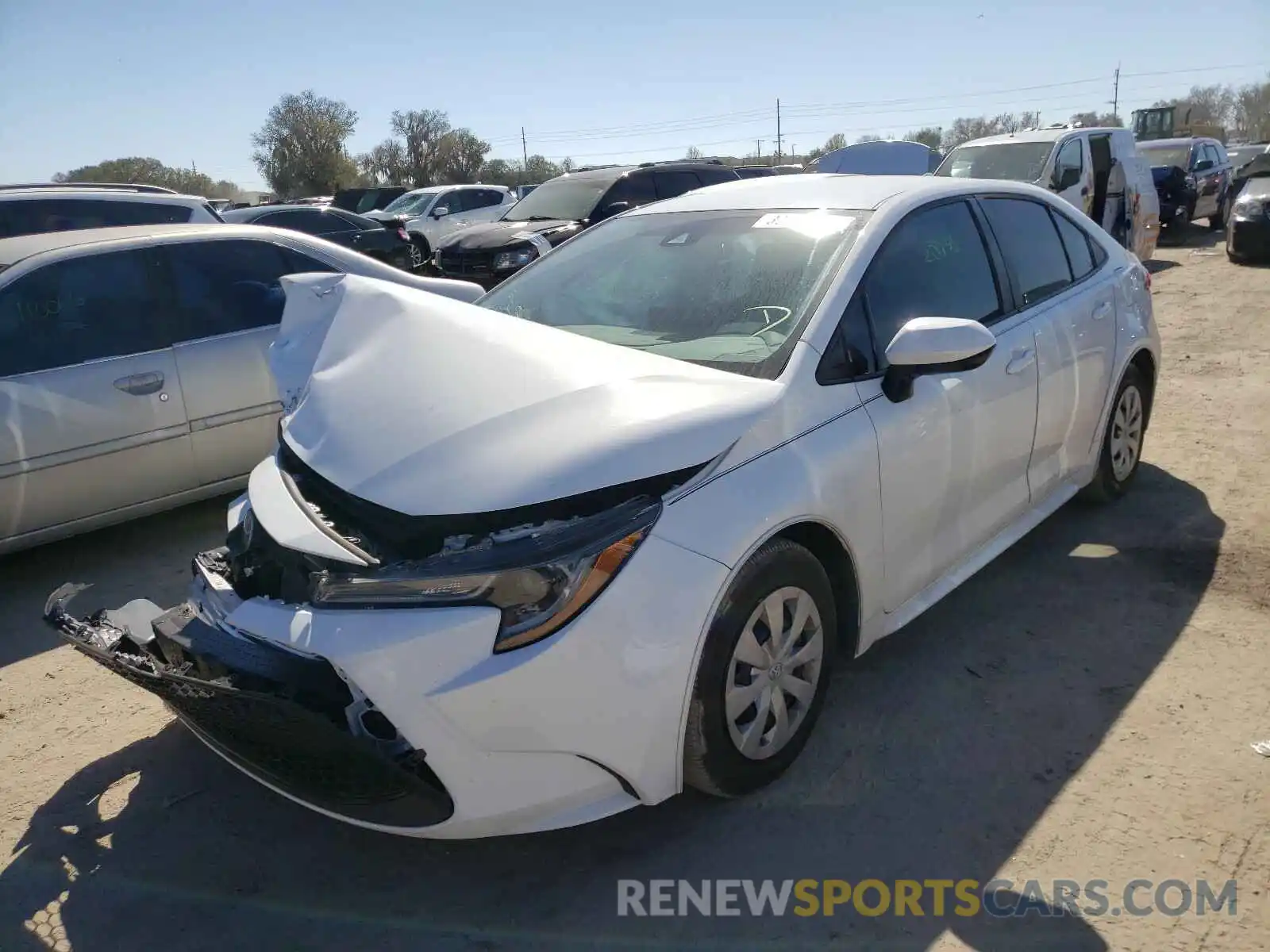 2 Photograph of a damaged car 5YFDPRAE4LP036649 TOYOTA COROLLA 2020