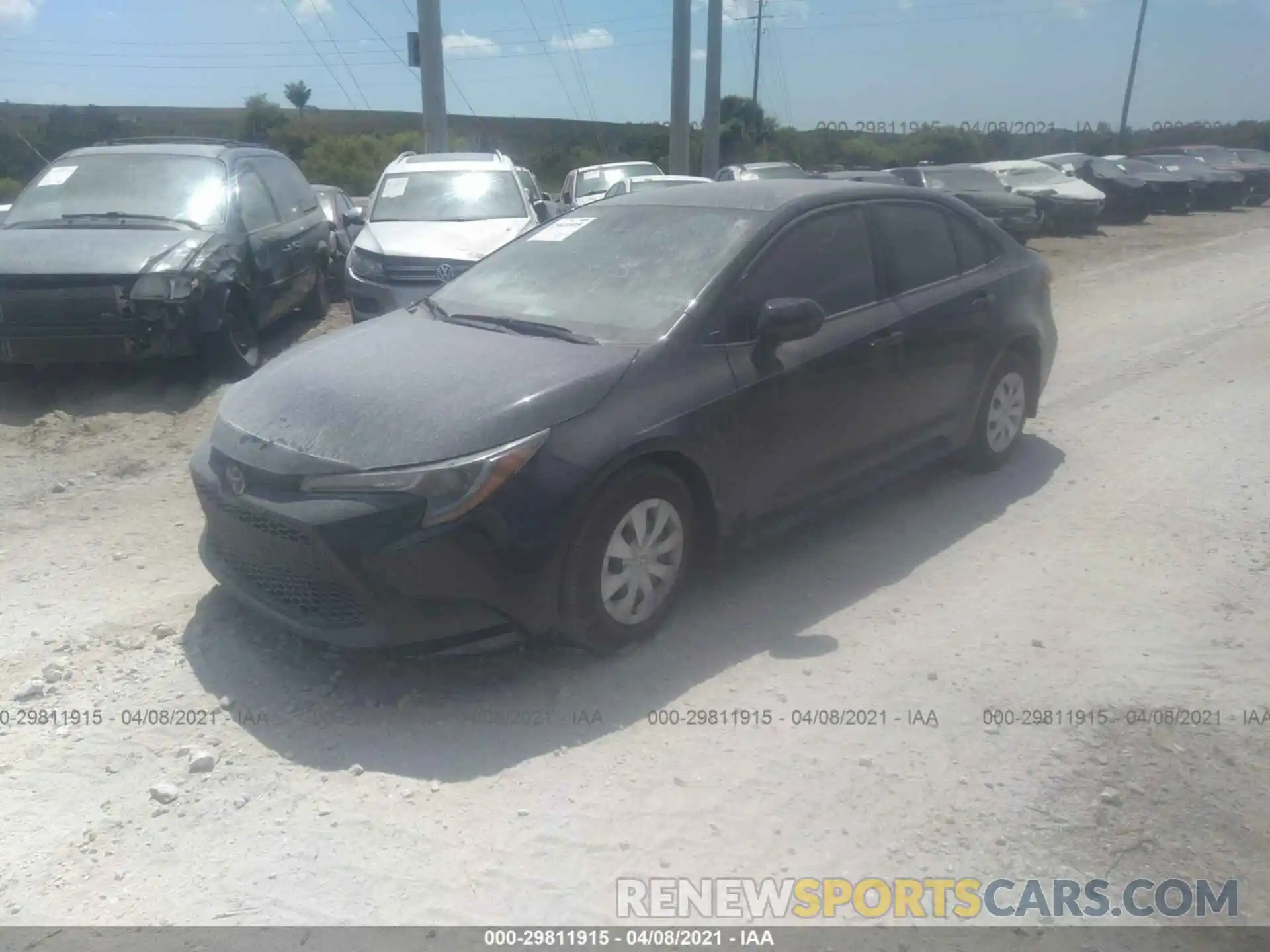 2 Photograph of a damaged car 5YFDPRAE4LP066797 TOYOTA COROLLA 2020