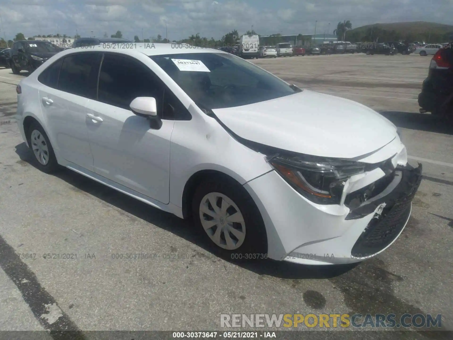 1 Photograph of a damaged car 5YFDPRAE4LP068419 TOYOTA COROLLA 2020