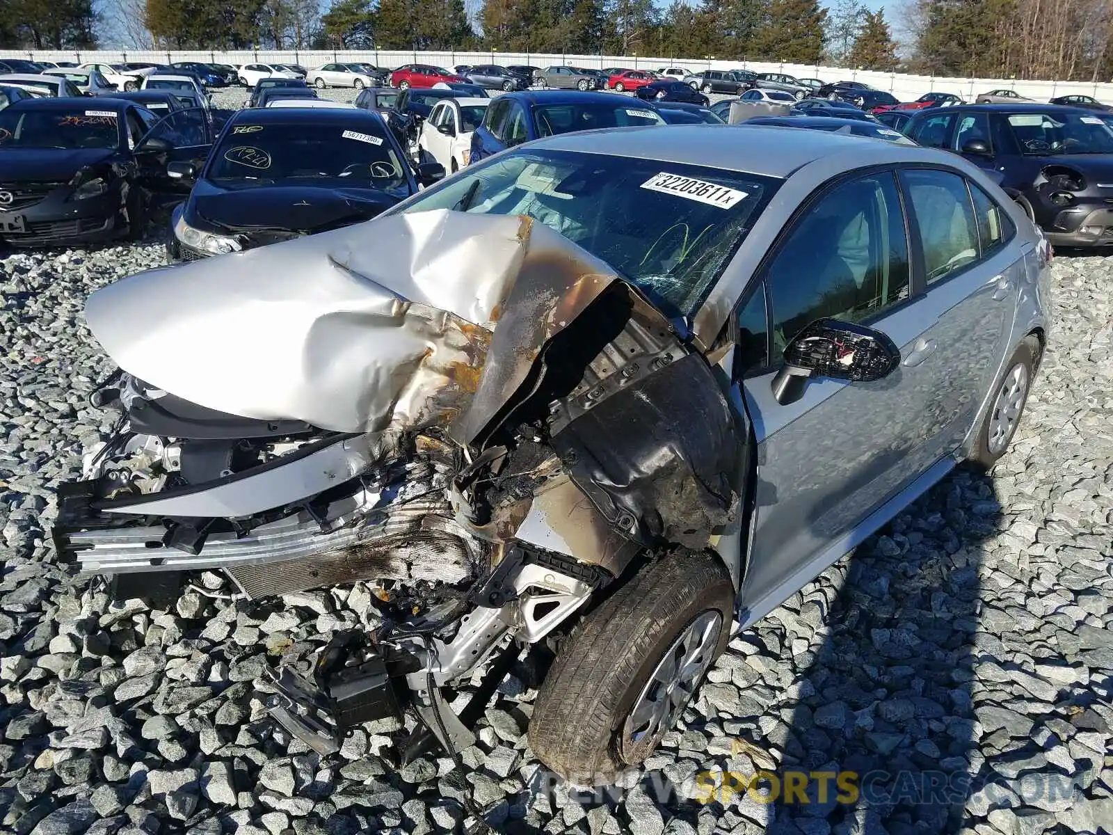 2 Photograph of a damaged car 5YFDPRAE4LP106344 TOYOTA COROLLA 2020