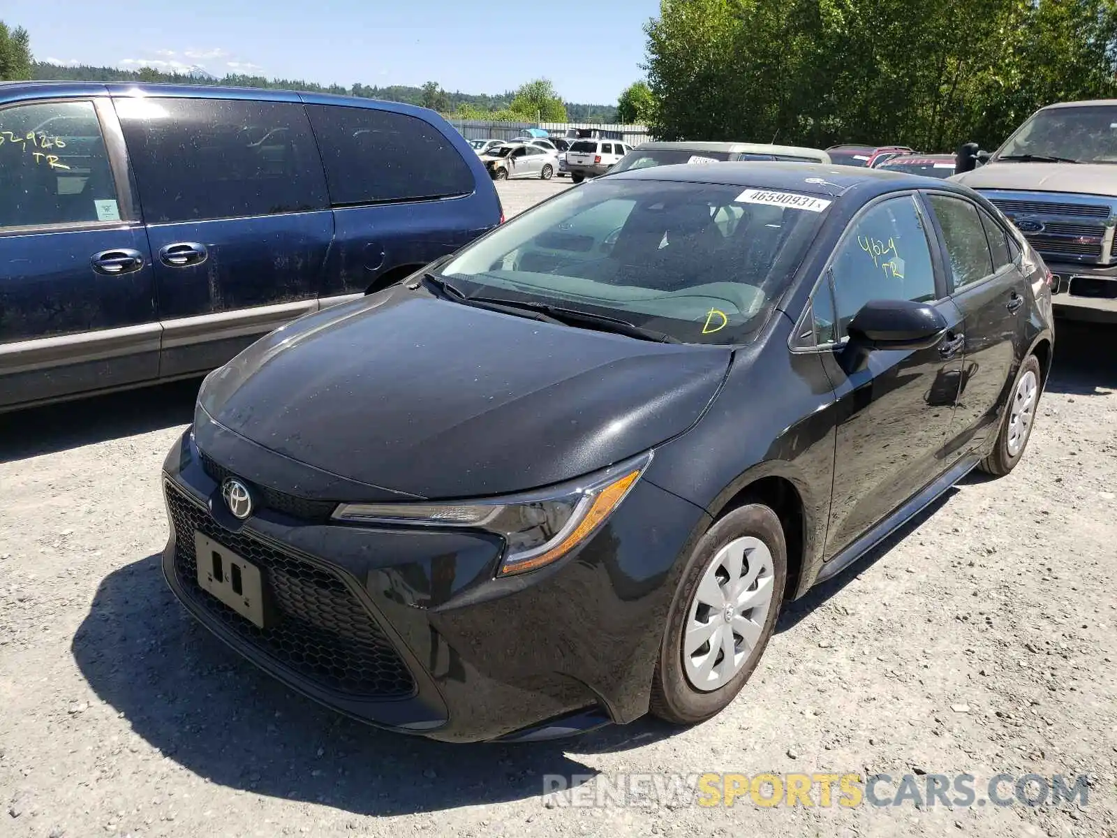 2 Photograph of a damaged car 5YFDPRAE4LP140462 TOYOTA COROLLA 2020