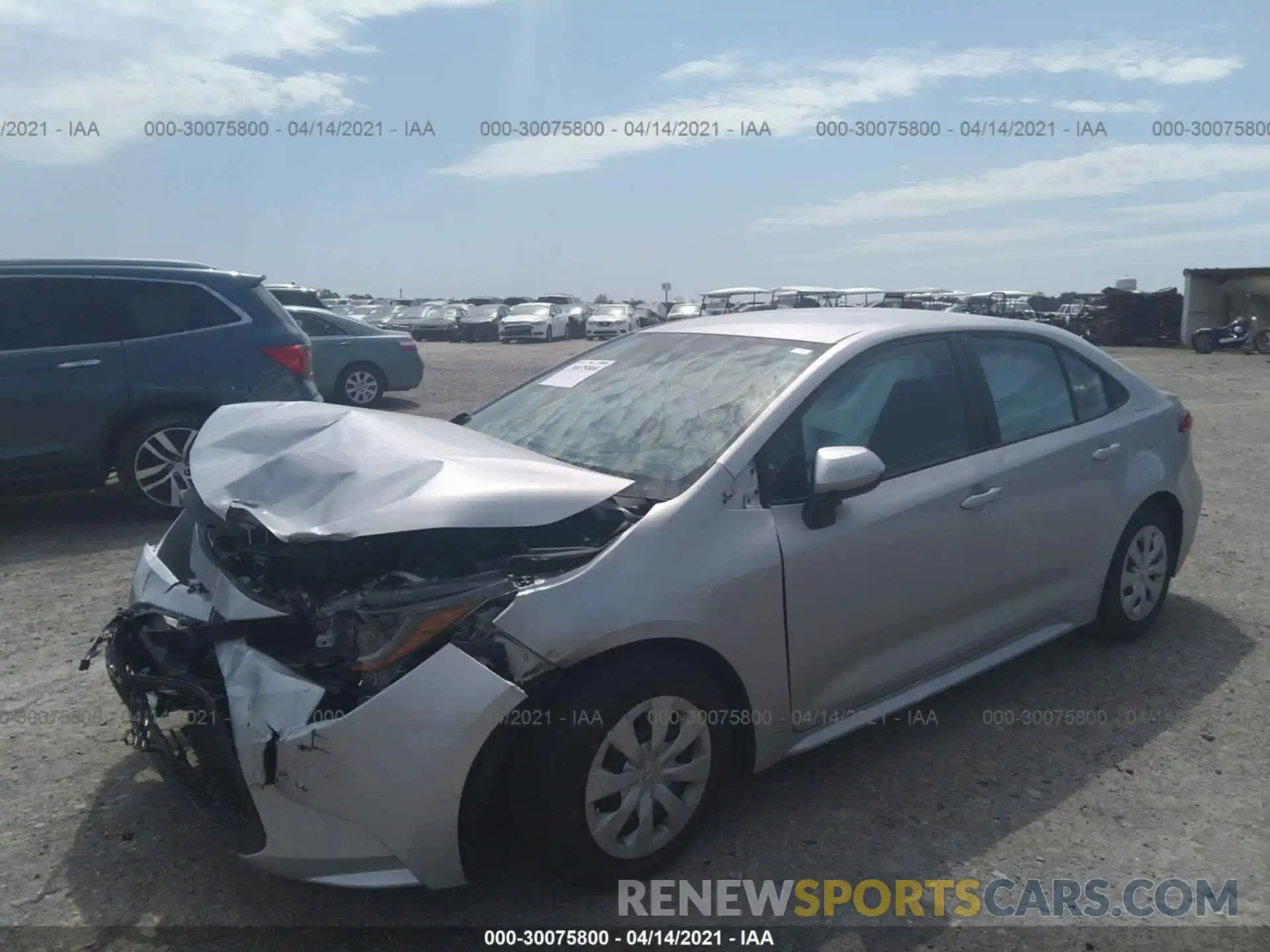 2 Photograph of a damaged car 5YFDPRAE5LP008116 TOYOTA COROLLA 2020