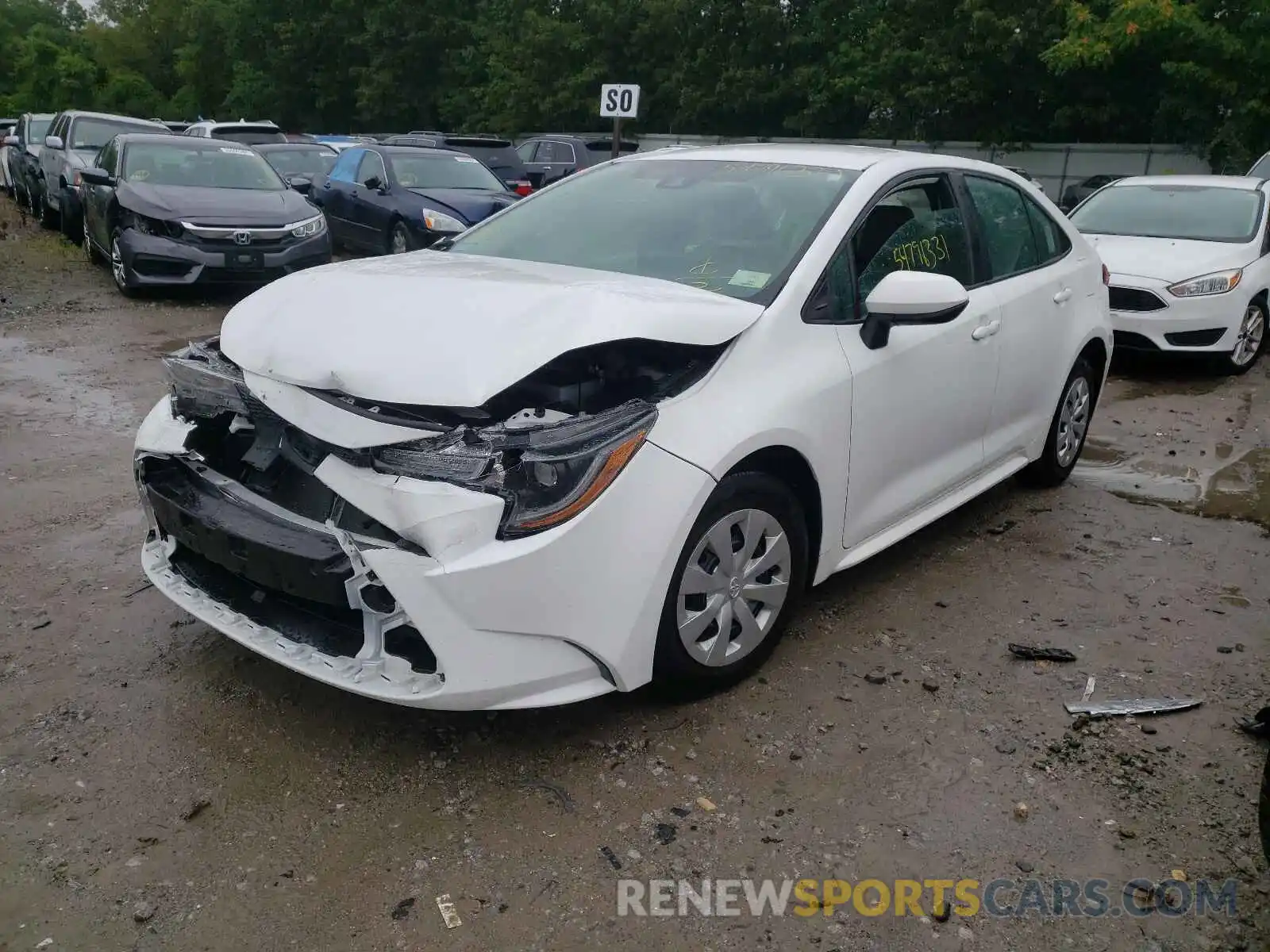 2 Photograph of a damaged car 5YFDPRAE5LP013347 TOYOTA COROLLA 2020