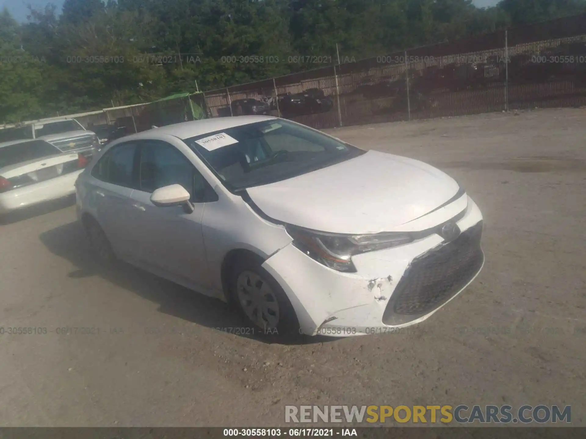 1 Photograph of a damaged car 5YFDPRAE5LP056232 TOYOTA COROLLA 2020