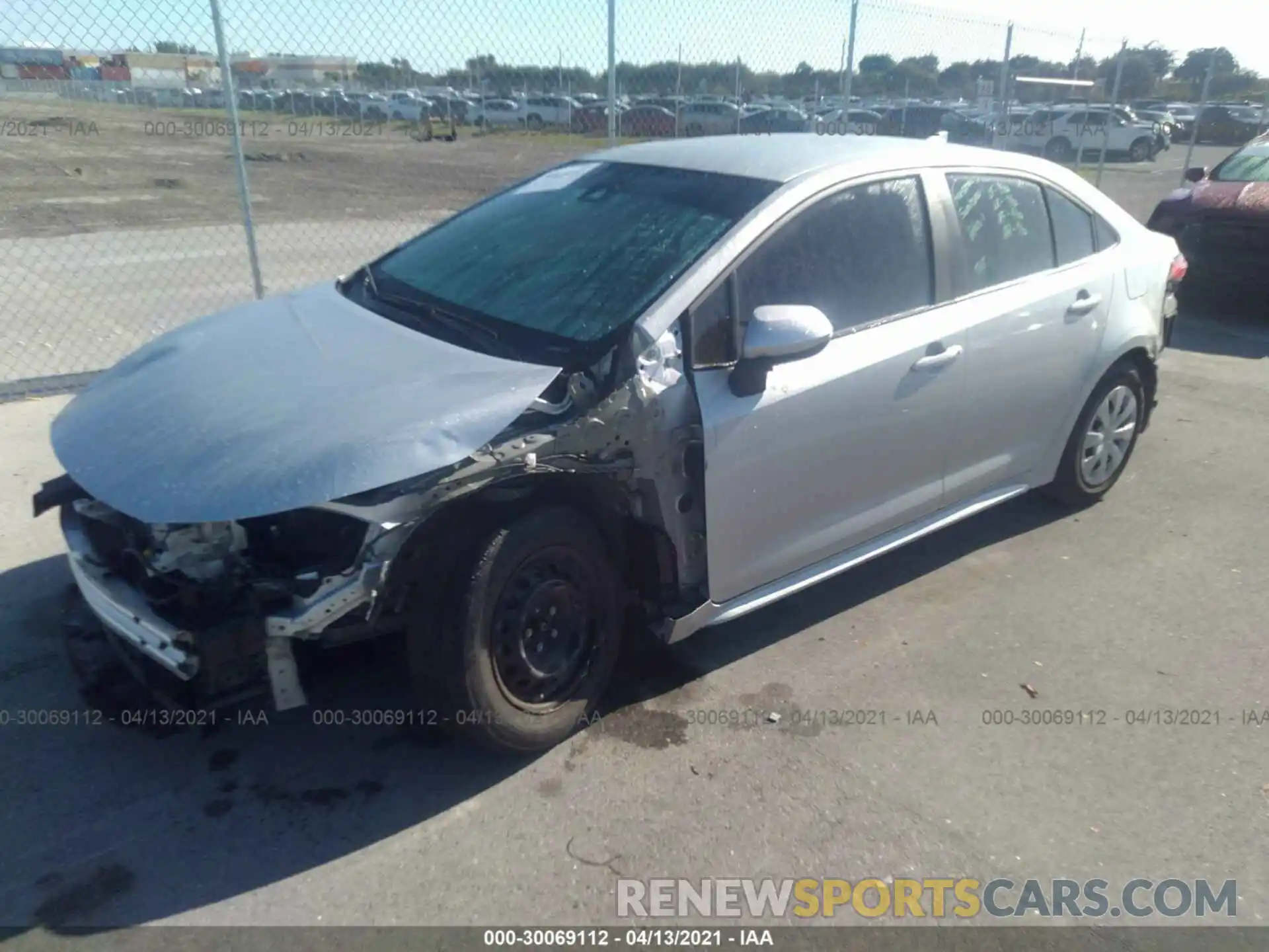 2 Photograph of a damaged car 5YFDPRAE5LP073290 TOYOTA COROLLA 2020