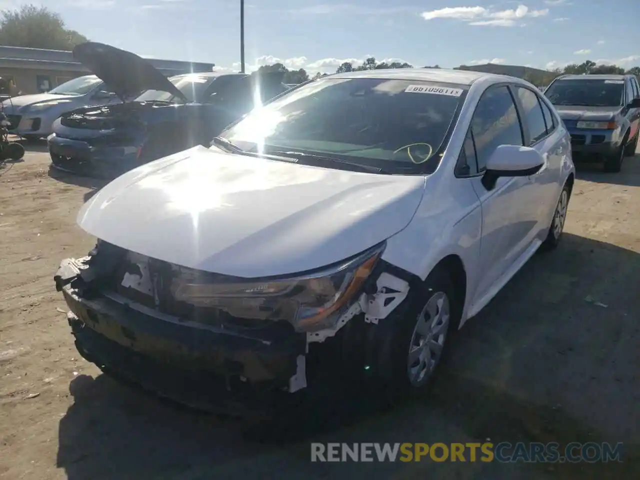 2 Photograph of a damaged car 5YFDPRAE5LP116509 TOYOTA COROLLA 2020