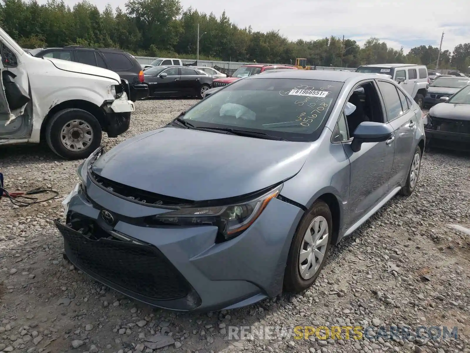 2 Photograph of a damaged car 5YFDPRAE6LP056708 TOYOTA COROLLA 2020