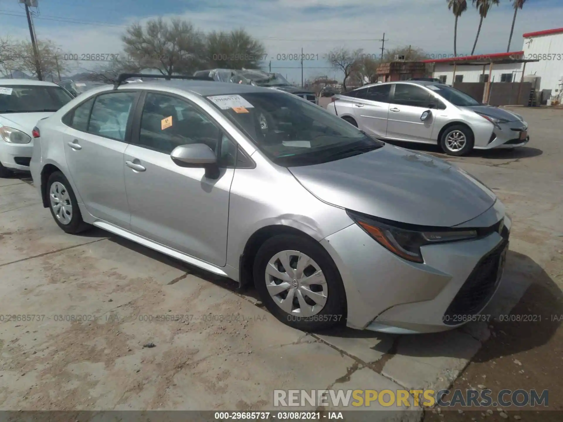 1 Photograph of a damaged car 5YFDPRAE6LP103204 TOYOTA COROLLA 2020