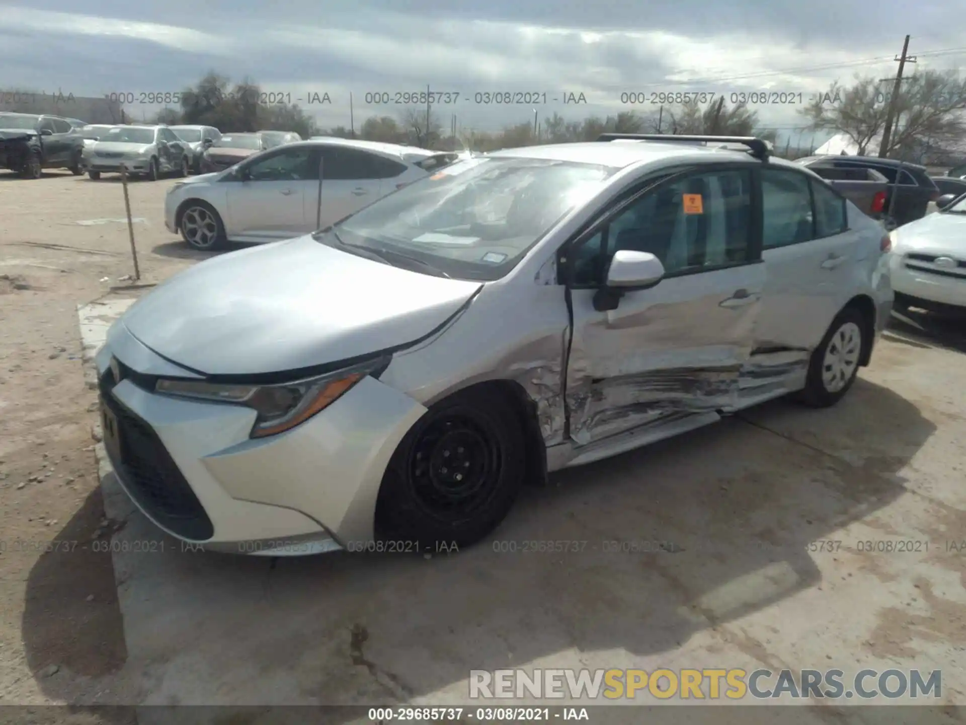 2 Photograph of a damaged car 5YFDPRAE6LP103204 TOYOTA COROLLA 2020