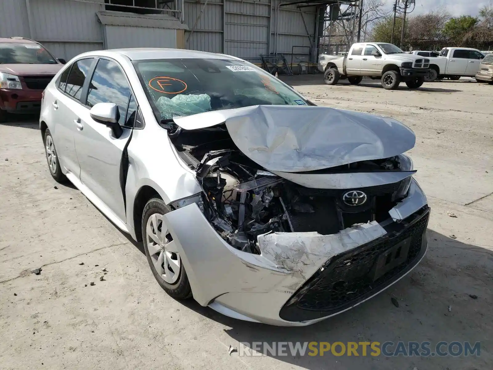 1 Photograph of a damaged car 5YFDPRAE7LP009106 TOYOTA COROLLA 2020