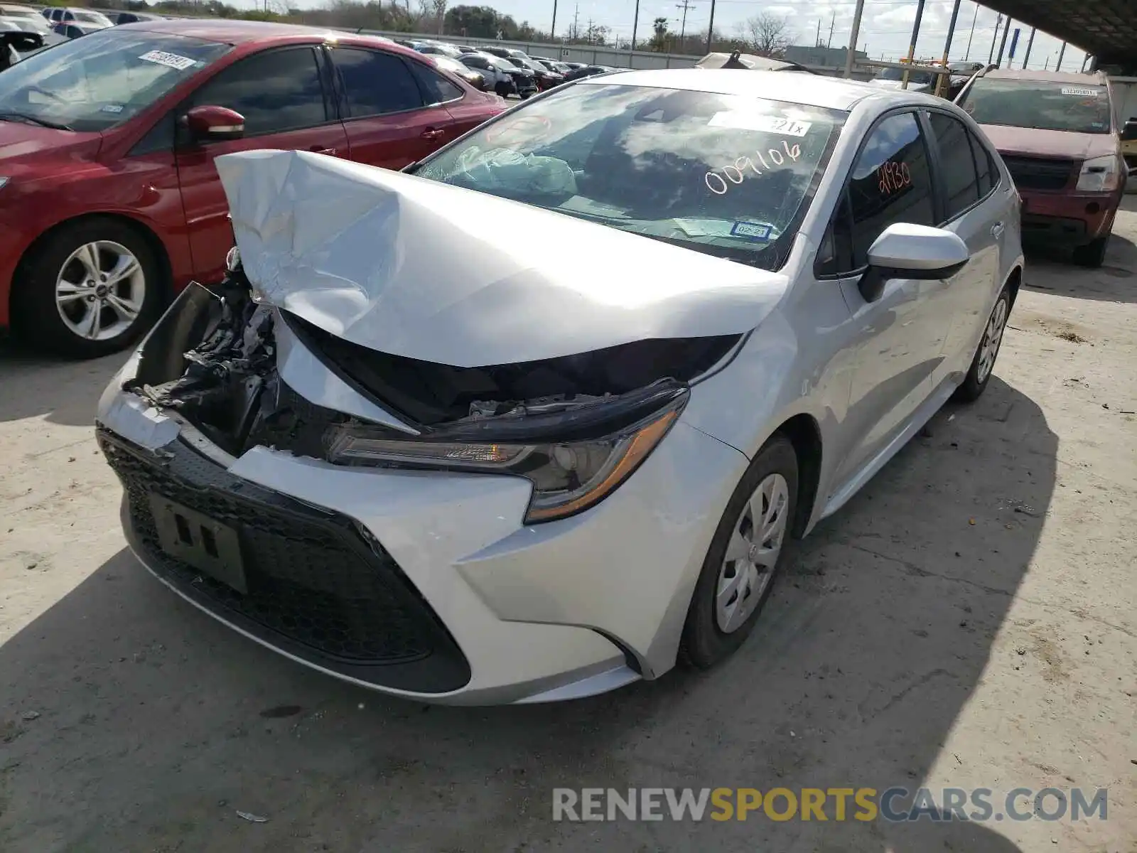 2 Photograph of a damaged car 5YFDPRAE7LP009106 TOYOTA COROLLA 2020