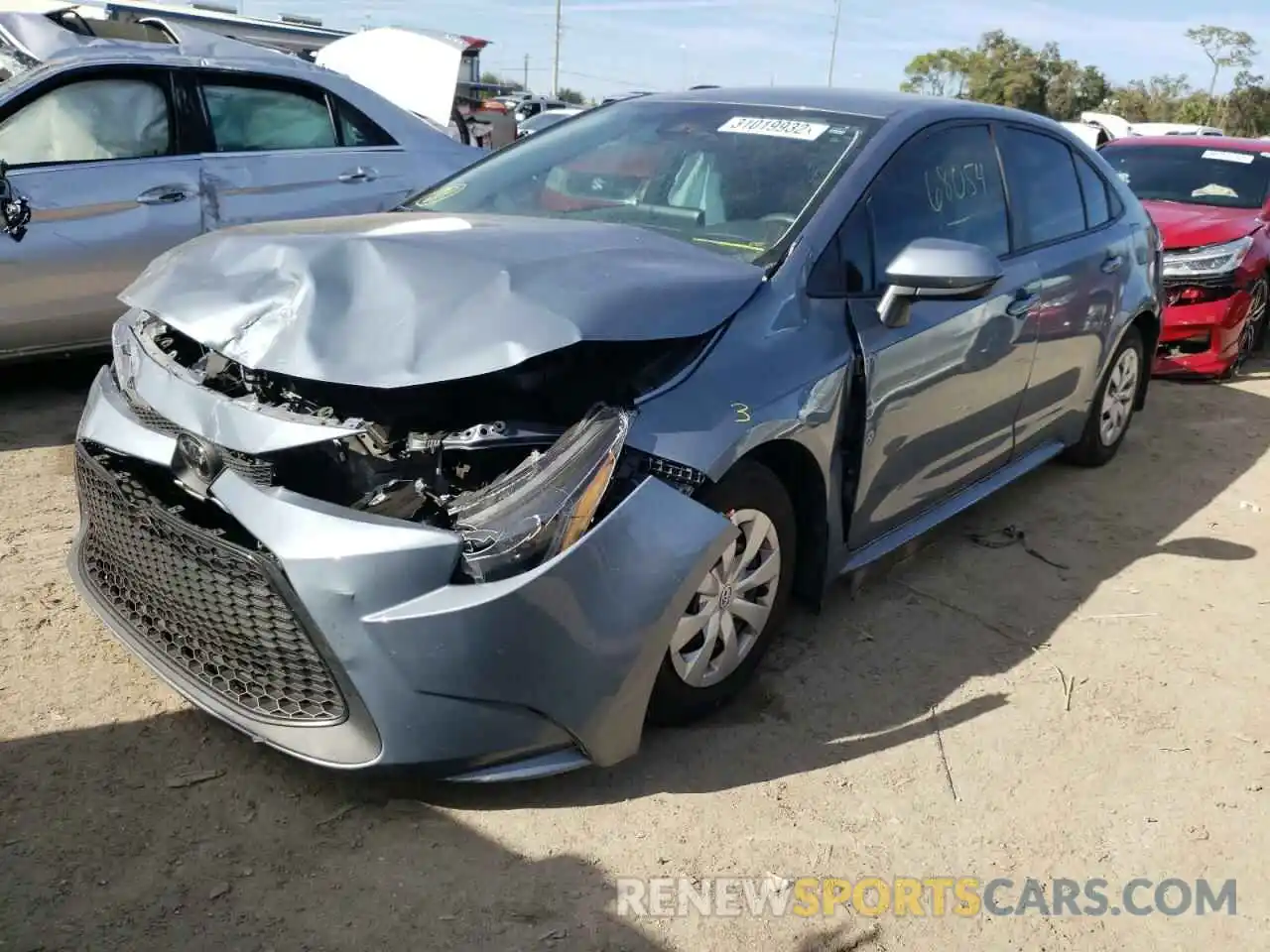 2 Photograph of a damaged car 5YFDPRAE7LP053834 TOYOTA COROLLA 2020