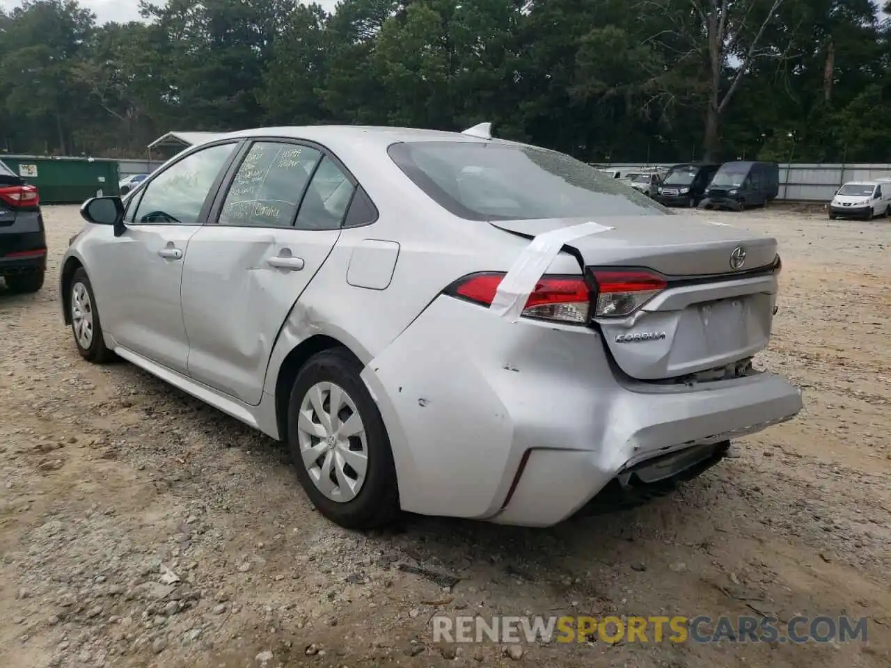 3 Photograph of a damaged car 5YFDPRAE7LP108699 TOYOTA COROLLA 2020