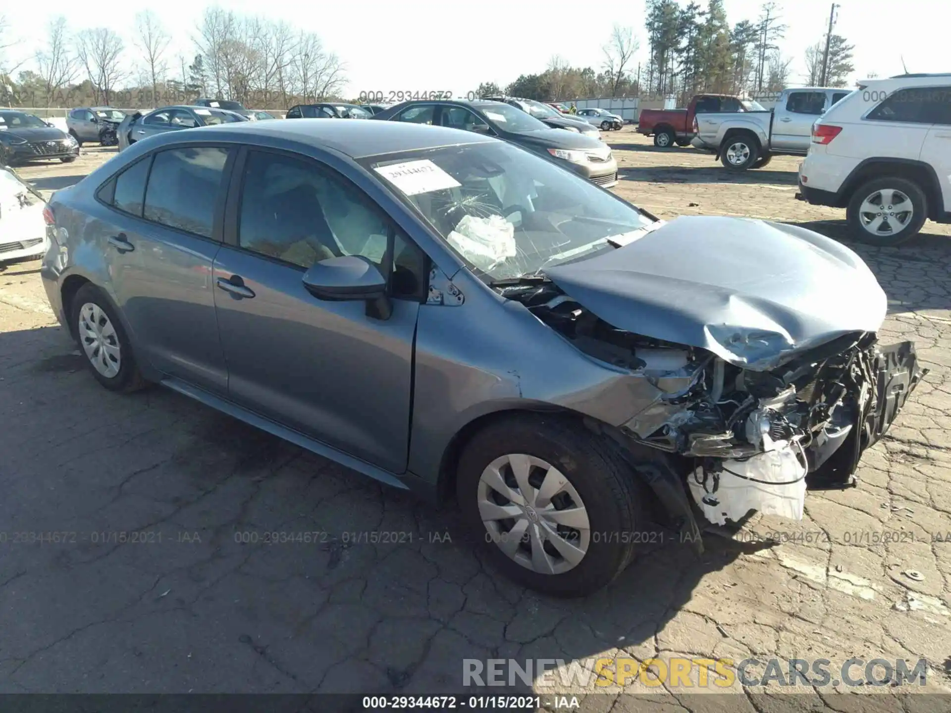 1 Photograph of a damaged car 5YFDPRAE7LP124644 TOYOTA COROLLA 2020