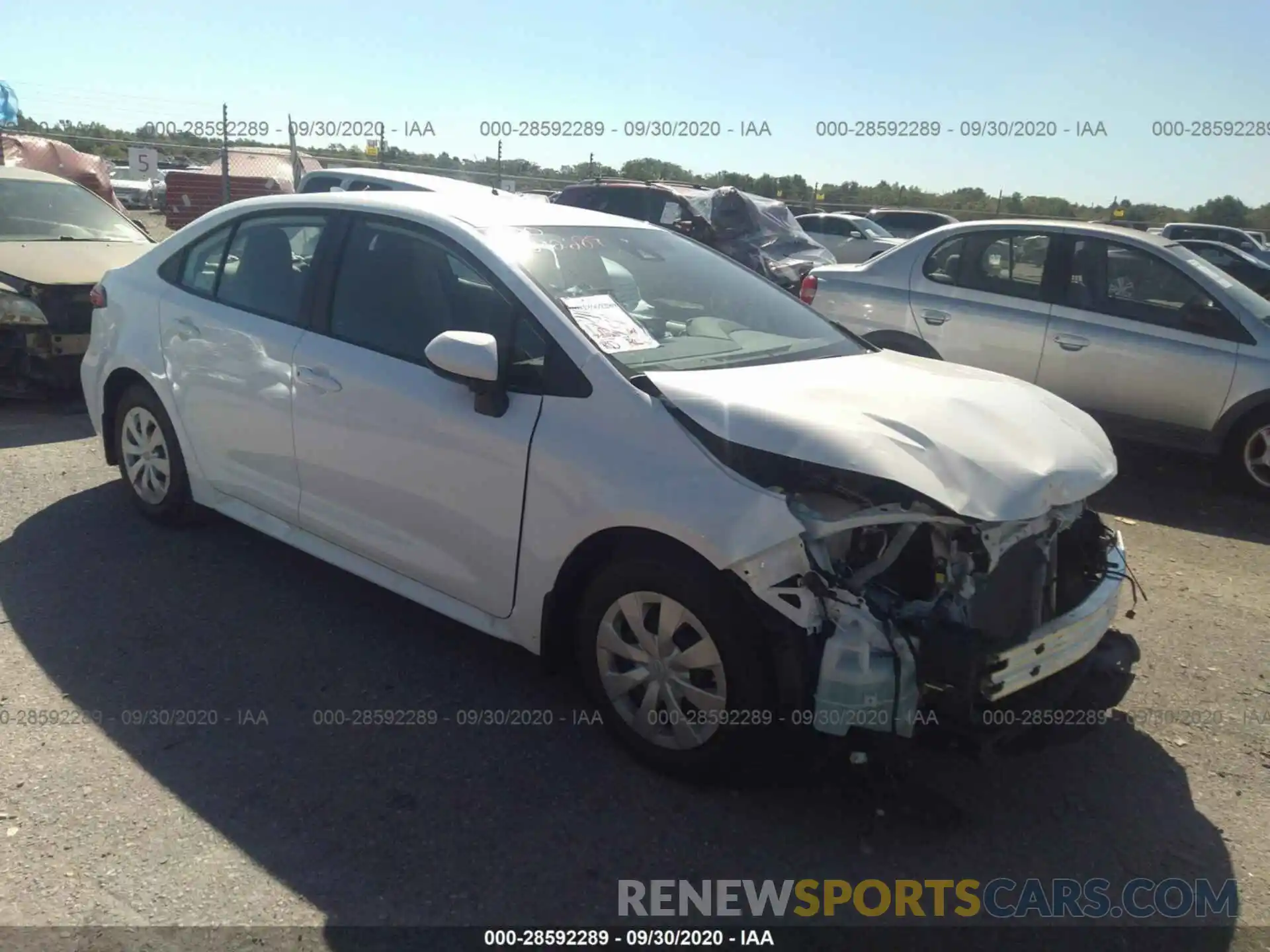 1 Photograph of a damaged car 5YFDPRAE7LP144411 TOYOTA COROLLA 2020