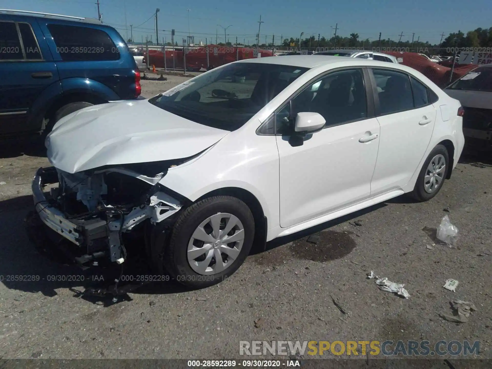 2 Photograph of a damaged car 5YFDPRAE7LP144411 TOYOTA COROLLA 2020