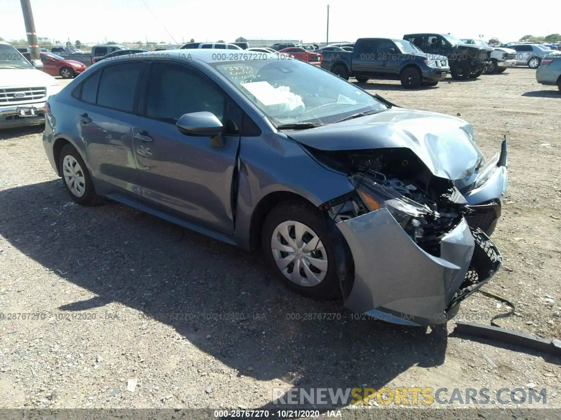 1 Photograph of a damaged car 5YFDPRAE8LP007056 TOYOTA COROLLA 2020