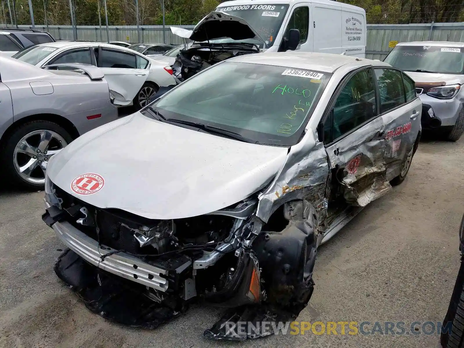 2 Photograph of a damaged car 5YFDPRAE8LP038758 TOYOTA COROLLA 2020