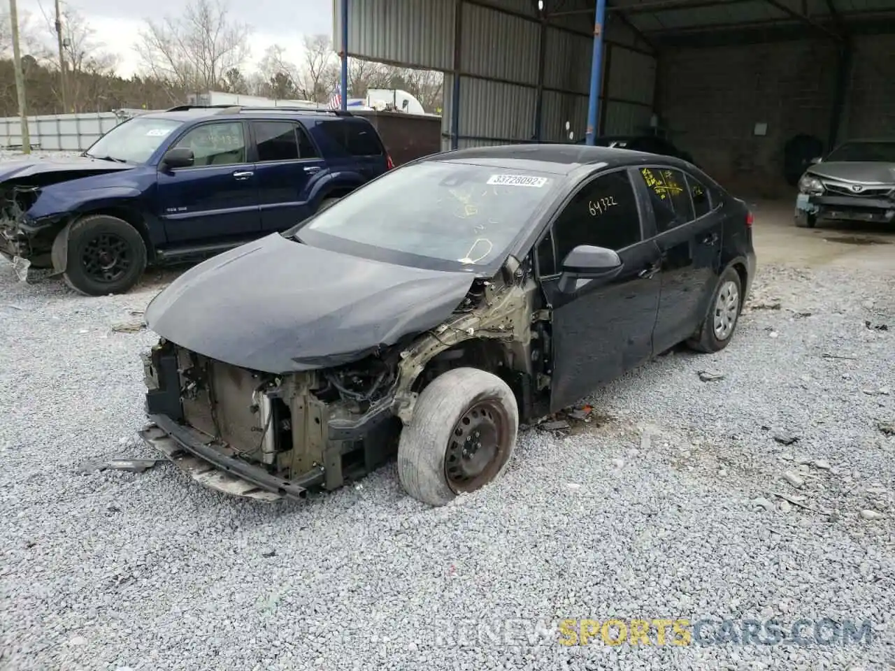 2 Photograph of a damaged car 5YFDPRAE8LP054216 TOYOTA COROLLA 2020