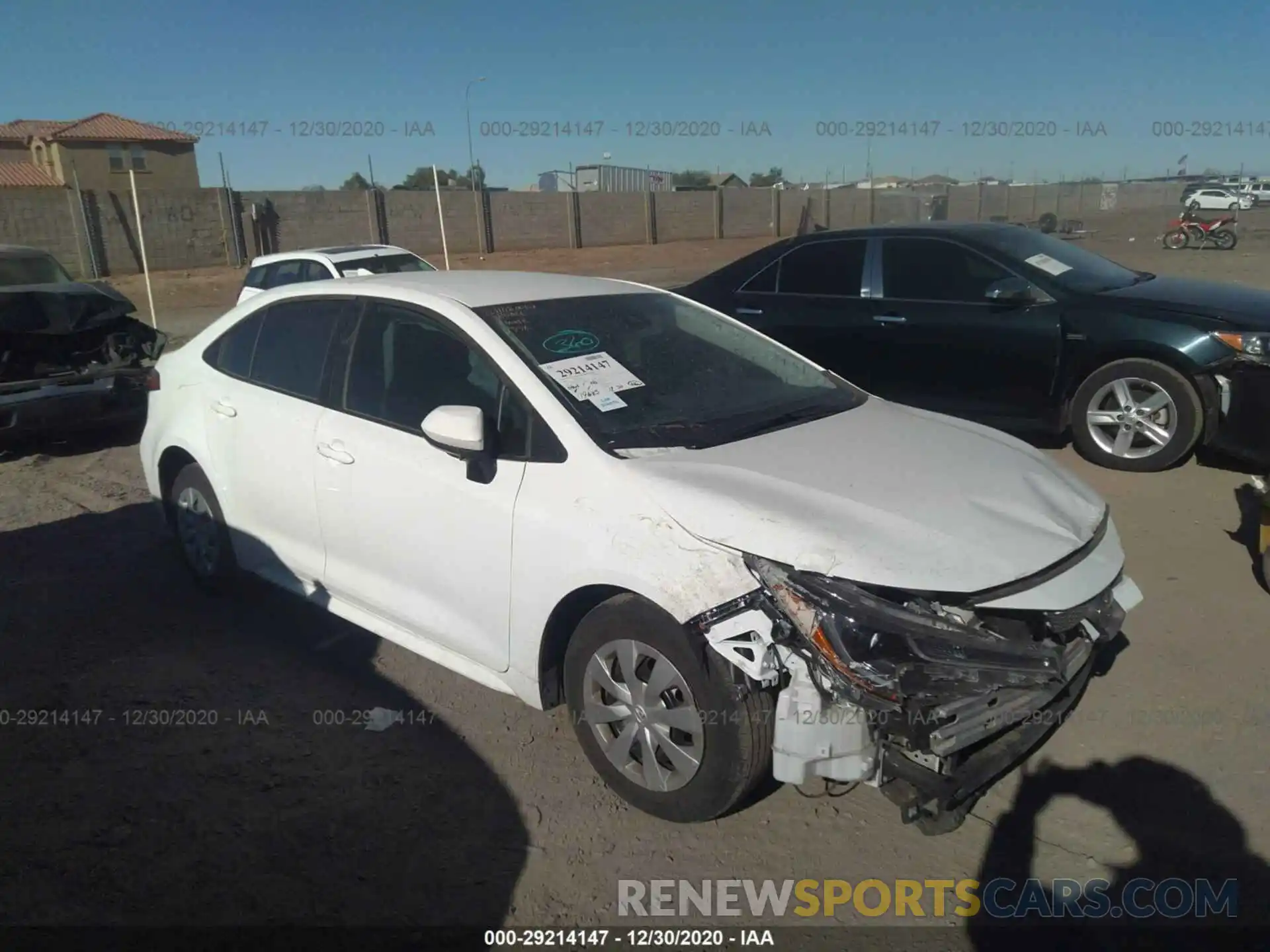 1 Photograph of a damaged car 5YFDPRAE8LP112356 TOYOTA COROLLA 2020