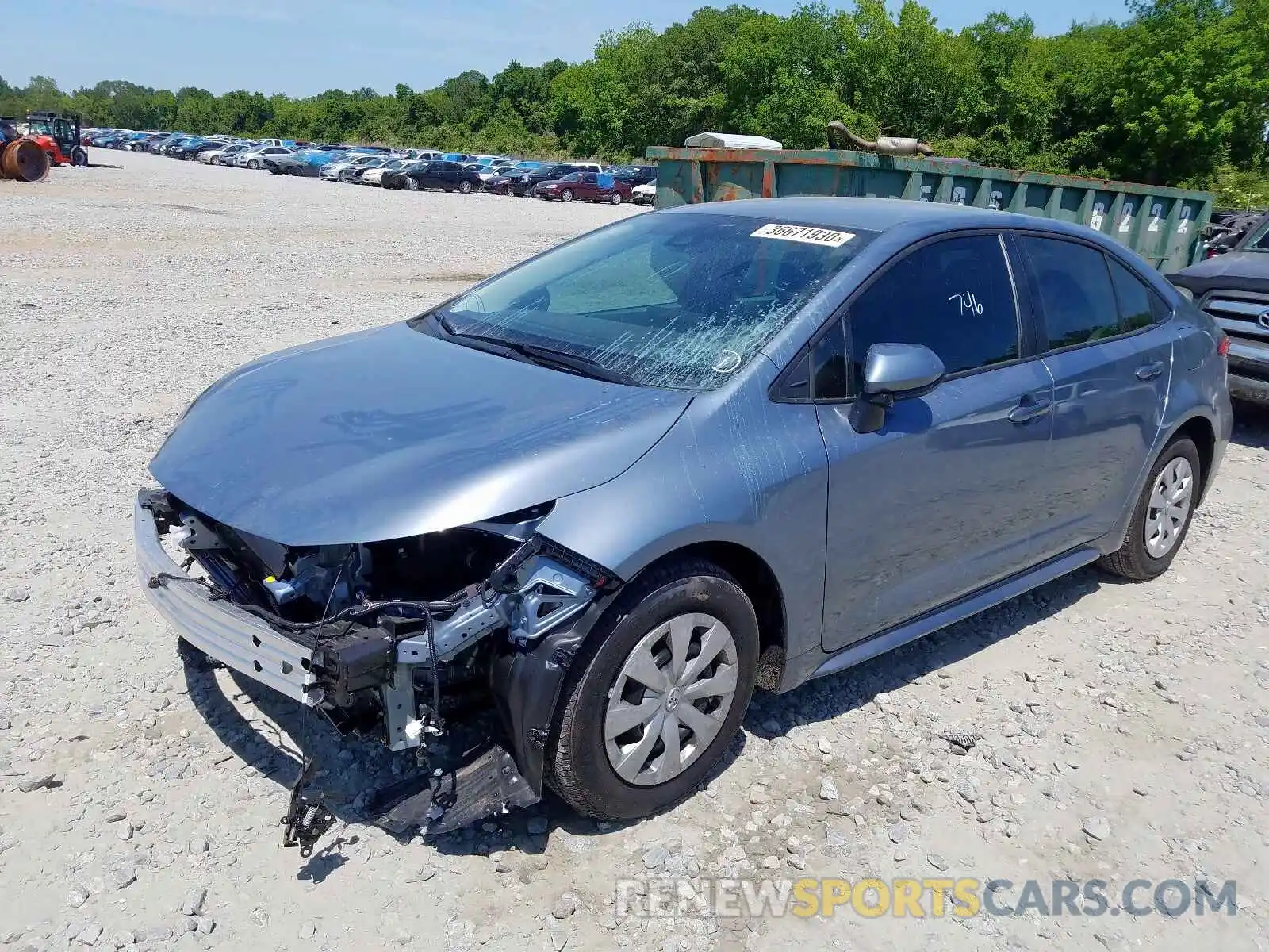 2 Photograph of a damaged car 5YFDPRAE8LP117427 TOYOTA COROLLA 2020