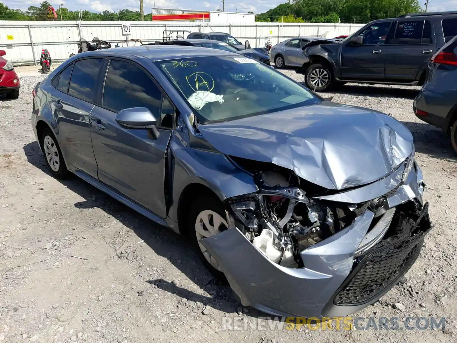 1 Photograph of a damaged car 5YFDPRAE9LP046738 TOYOTA COROLLA 2020