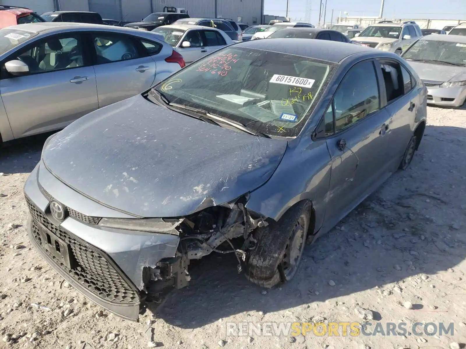 2 Photograph of a damaged car 5YFDPRAE9LP064754 TOYOTA COROLLA 2020