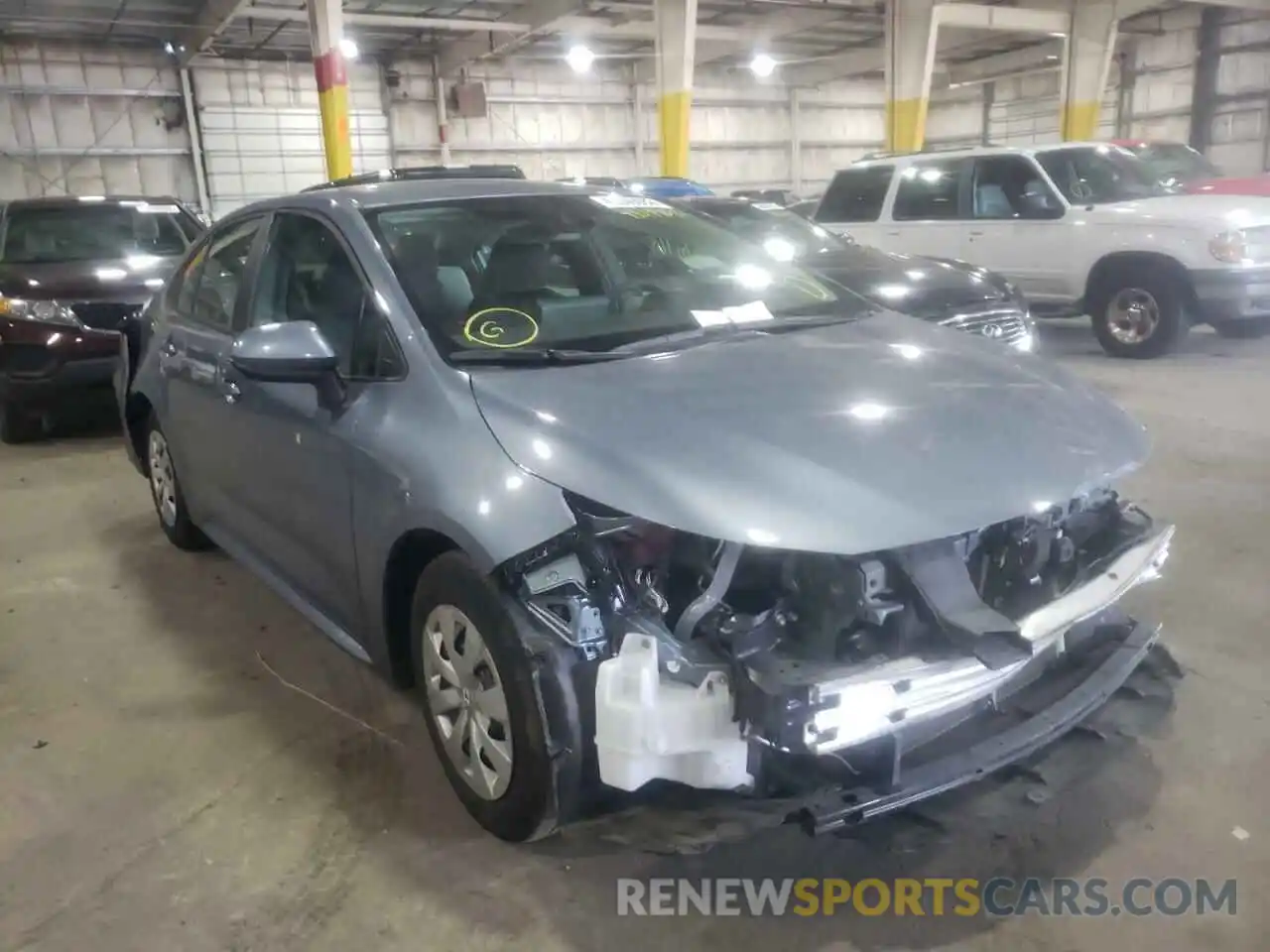 1 Photograph of a damaged car 5YFDPRAE9LP080260 TOYOTA COROLLA 2020