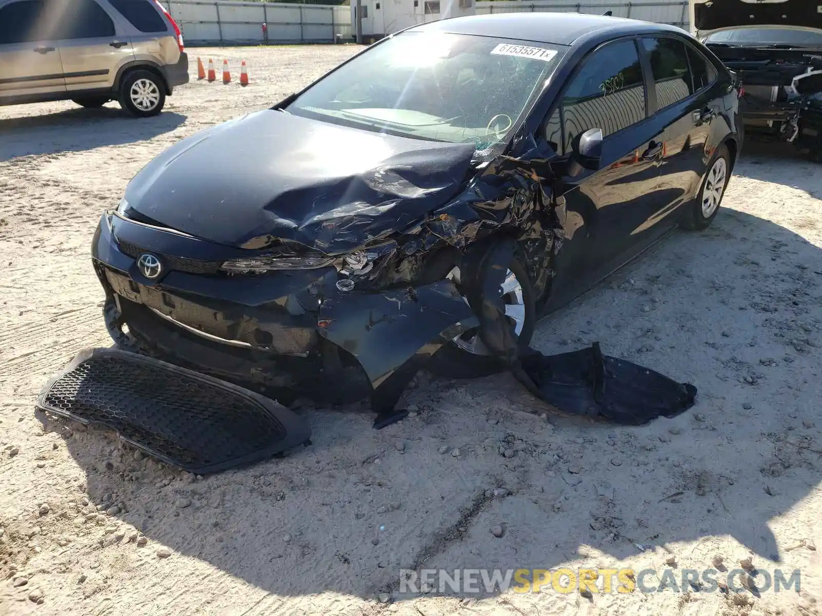 2 Photograph of a damaged car 5YFDPRAEXLP053326 TOYOTA COROLLA 2020