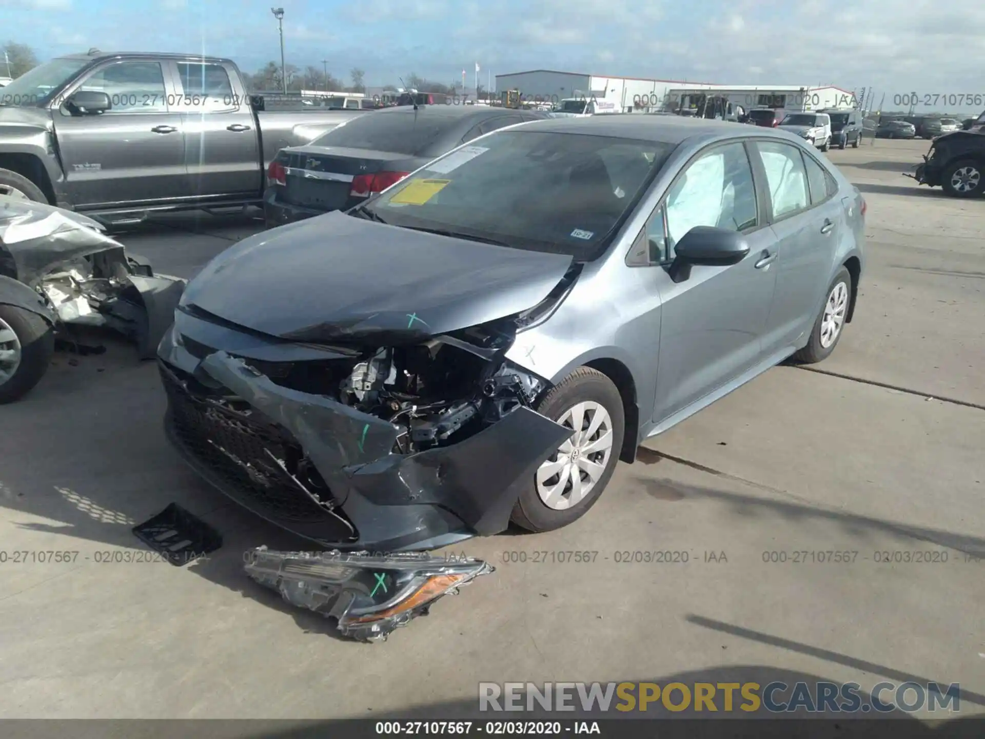 2 Photograph of a damaged car 5YFDPRAEXLP062947 TOYOTA COROLLA 2020