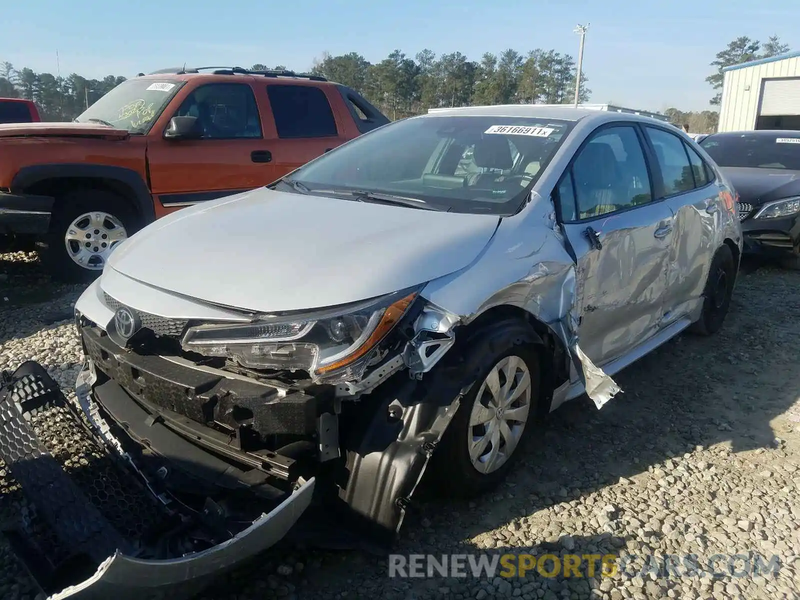 2 Photograph of a damaged car 5YFDPRAEXLP100886 TOYOTA COROLLA 2020