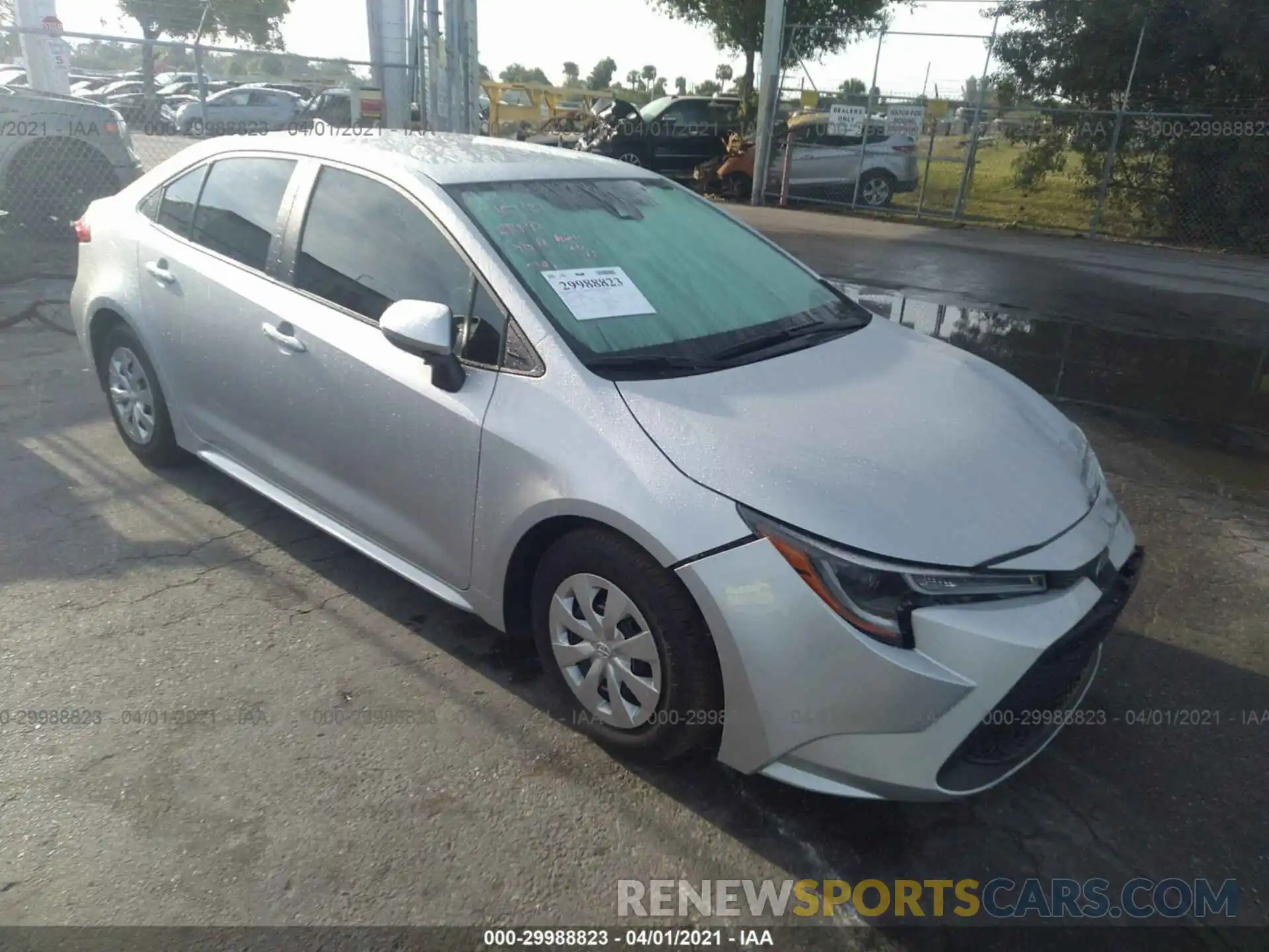 1 Photograph of a damaged car 5YFDPRAEXLP105571 TOYOTA COROLLA 2020