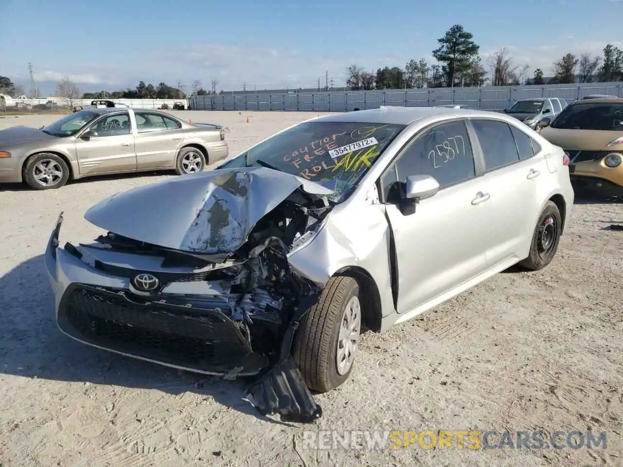 2 Photograph of a damaged car 5YFDPRAEXLP121656 TOYOTA COROLLA 2020